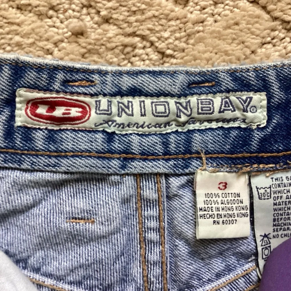 VINTAGE UNION BAY OMBRÉ’ LADIES SHORTS RETRO 90’s HIPPIE LOVE ☮️ JR. SIZE 3